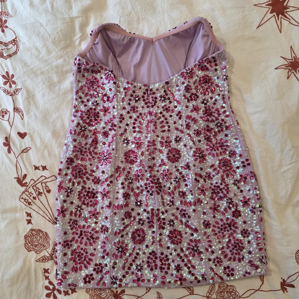 NWT ASOS Pink Embelished Dress - Picture 4 of 9